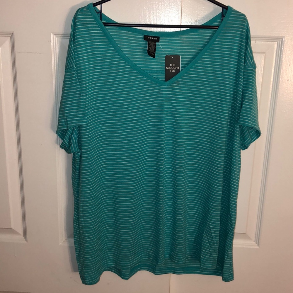 Torrid Blue Short Sleeve Top